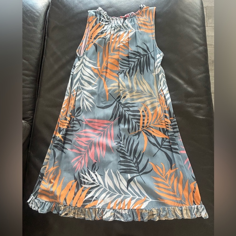 LOFT Multicolor Leaf Pattern Sleeveless Dress Siz… - image 8